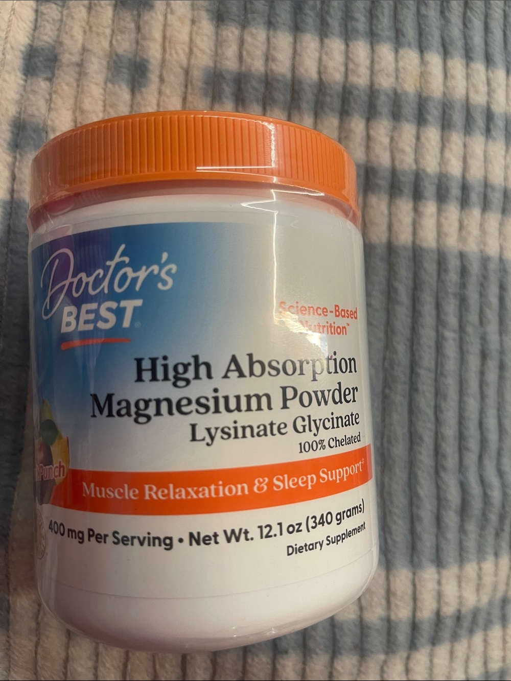 Doctor's Best High Absorption Magnesium Powder - Orange & White
